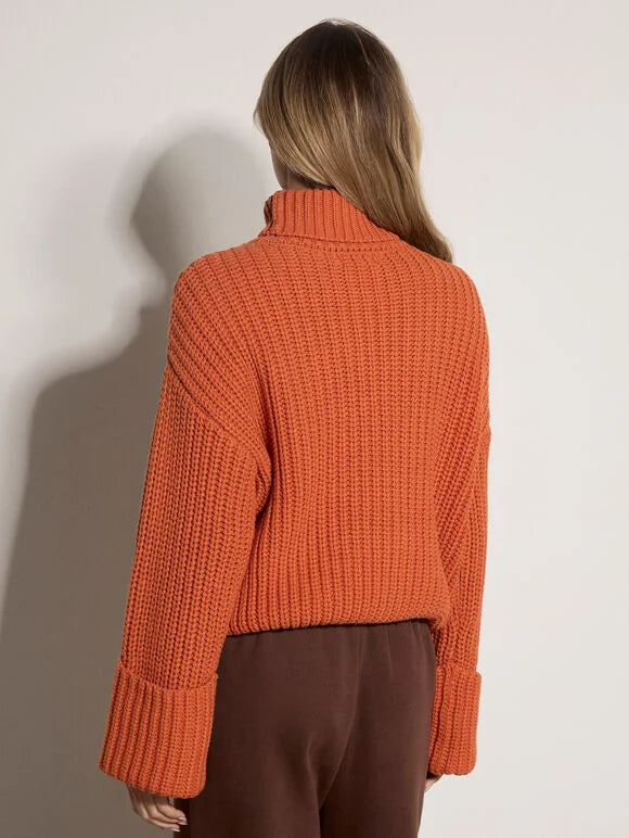 Chunky Cable High Neck Jumper