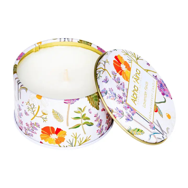 Aloha 'aina - Lavender Fields Gold Tin Candle