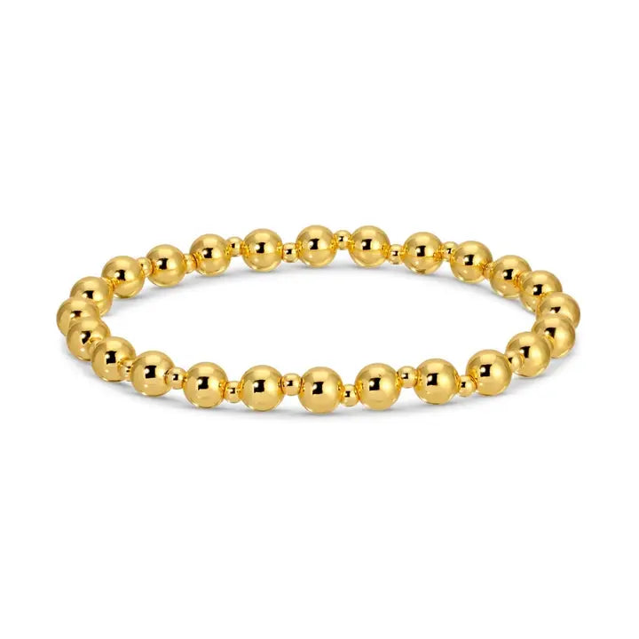 6mm Stretch Bead Bracelet with 3mm Bead Accents