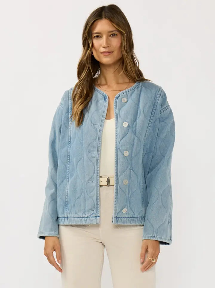 Quilted Denim Jacket