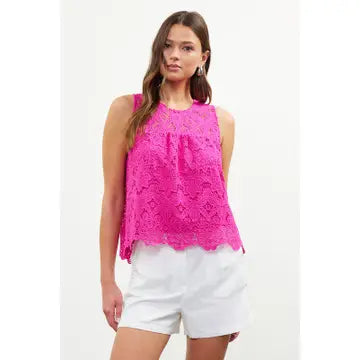 Lace Top with Scalloped Ham