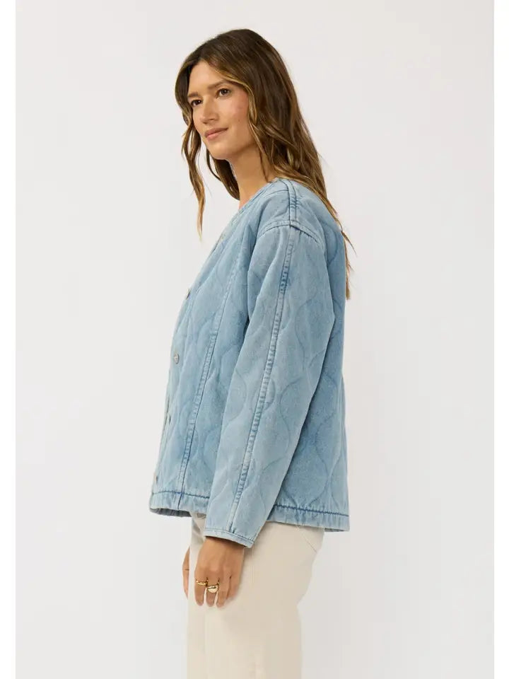 Quilted Denim Jacket