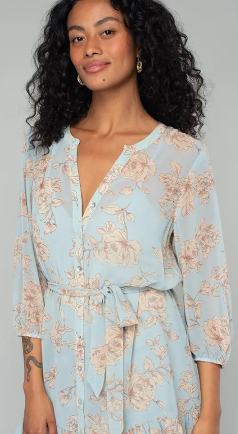 Floral 3/4 Sleeve dress
