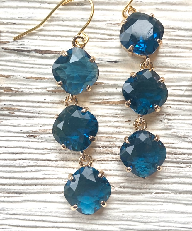 Crystal Triple Drop Earring