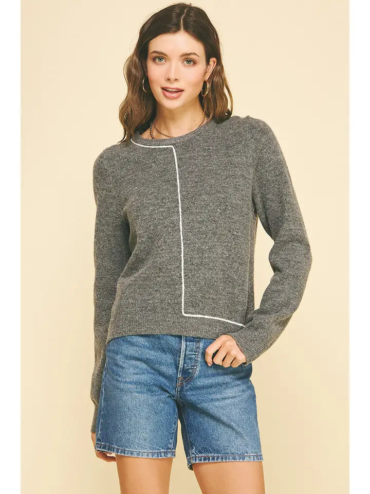 Stitch Detailed Knit Sweater