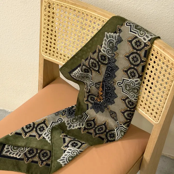 Ornate Border Square Scarf