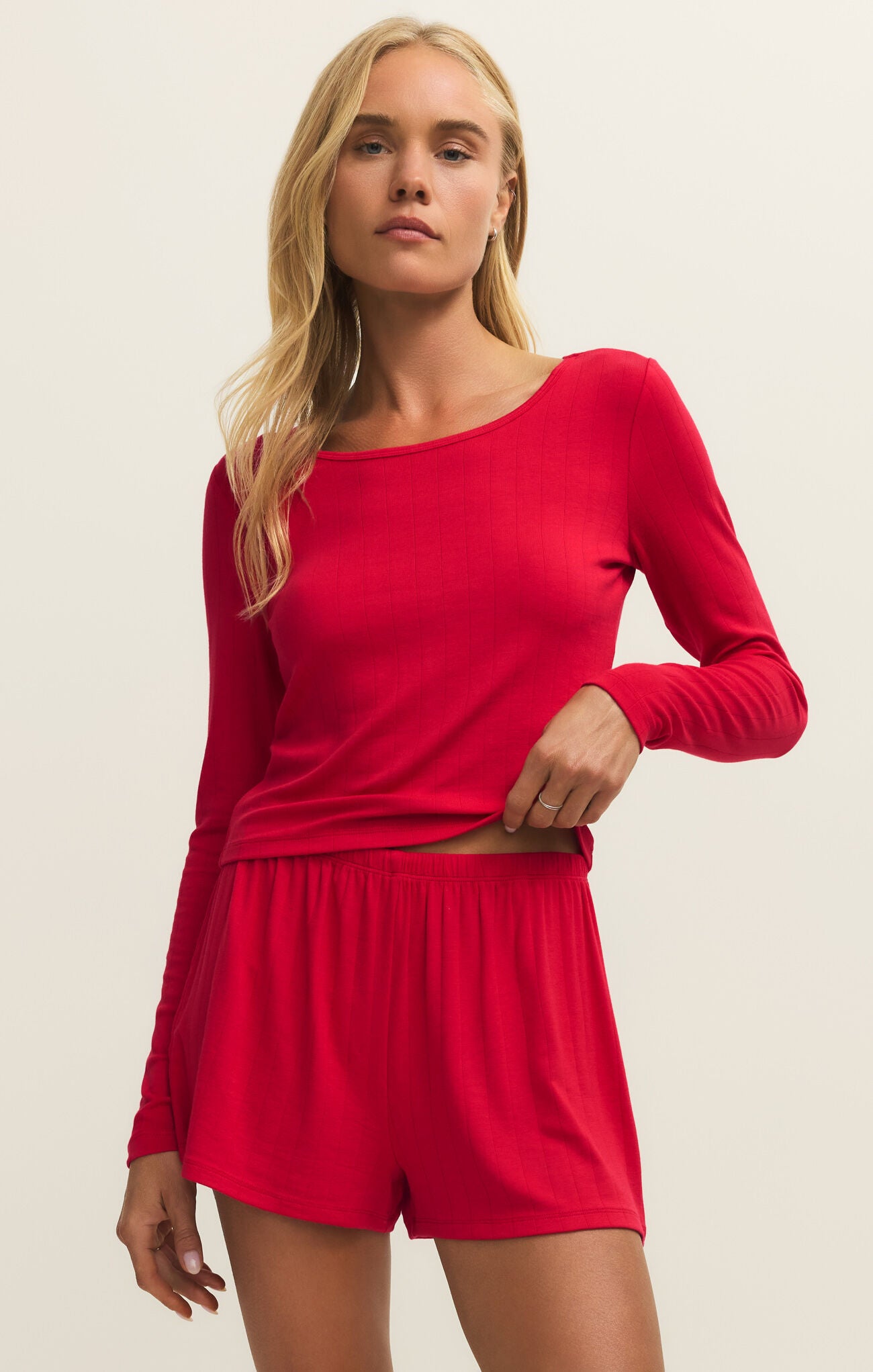 FELT CUTE LS RIB TOP