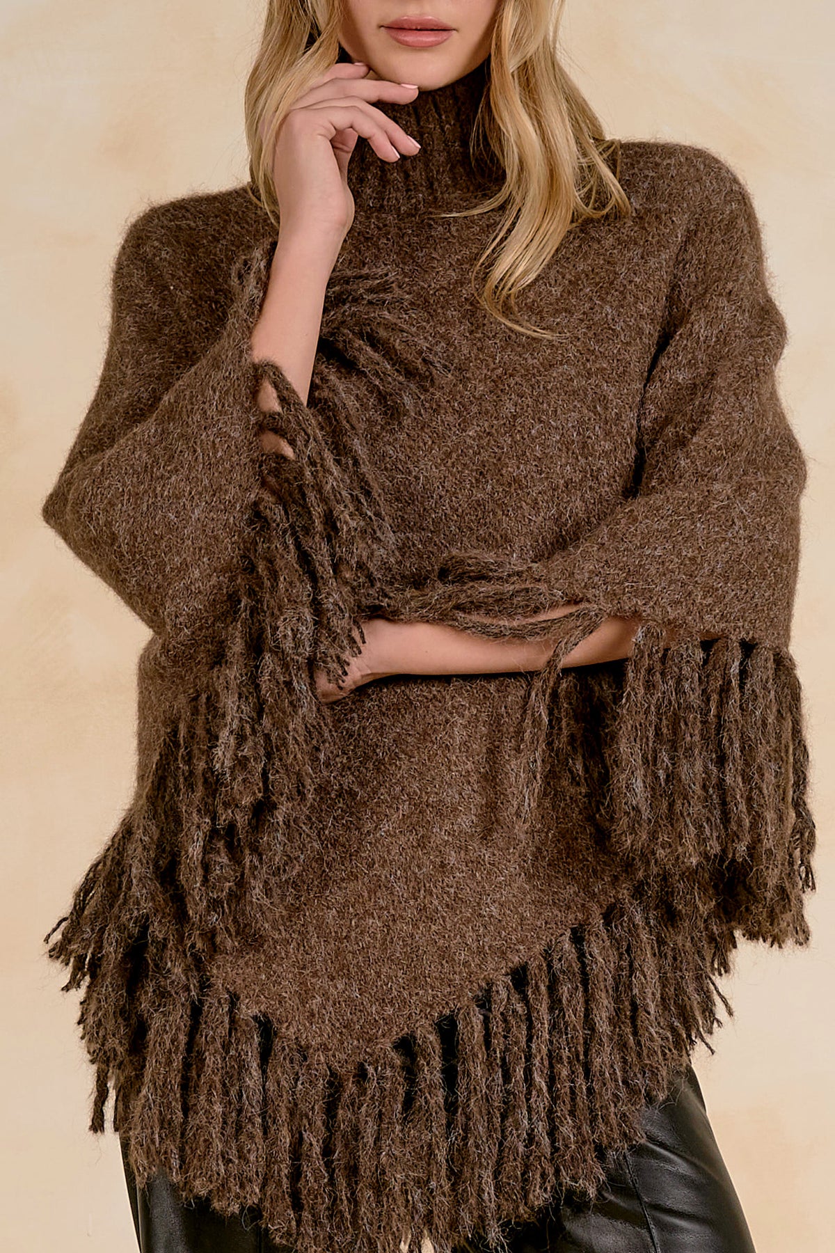 Sweater Turtleneck Fringe