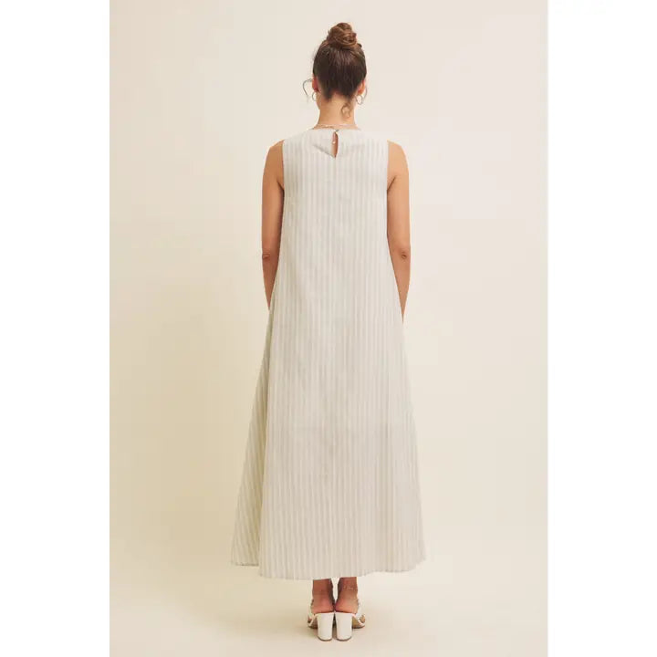 Lillianna Stripe Sleeveless Maxi Dress