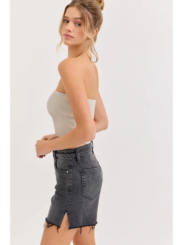 Mid Rise Midi Short with Side Slit