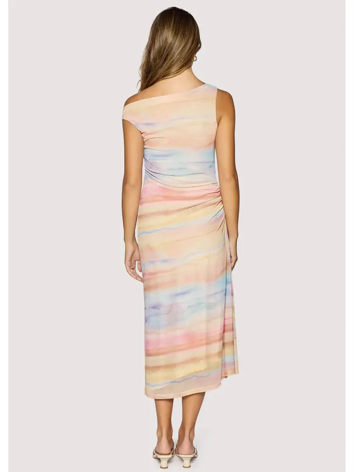 Sunset Promenade Maxi Dress - Power Mesh Spring Sleeveless