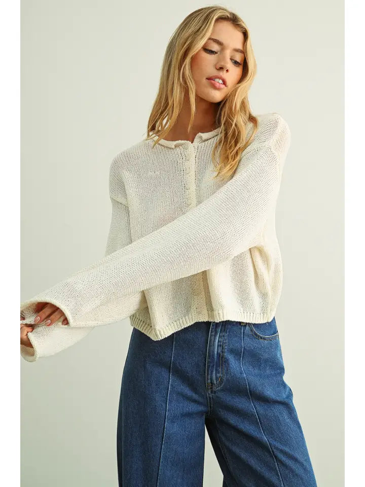 Light Weight Button Front Cardigan