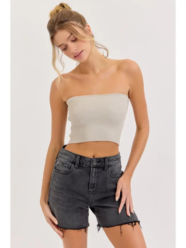 Mid Rise Midi Short with Side Slit