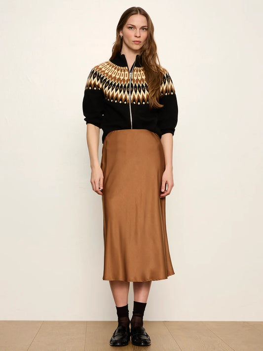 Everyday Satin Midi Skirt