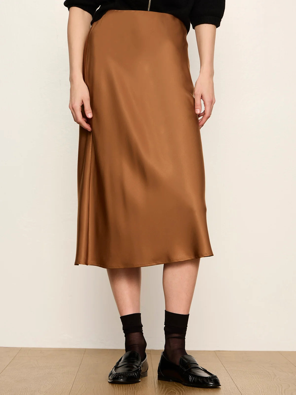 Everyday Satin Midi Skirt