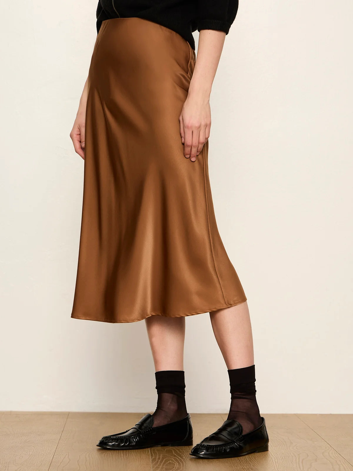 Everyday Satin Midi Skirt