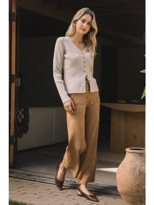 Button Down Long Sleeve Top