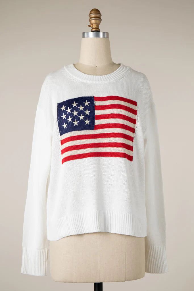 American Flag Sweater