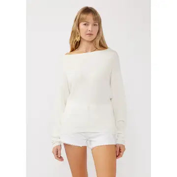 Long Sleeve Waffle Knit Pullover Sweater