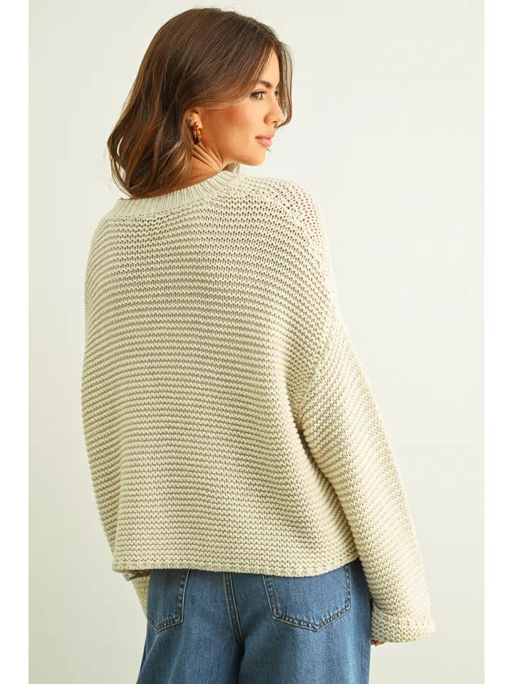 Round Neck Sweater Knitted Top