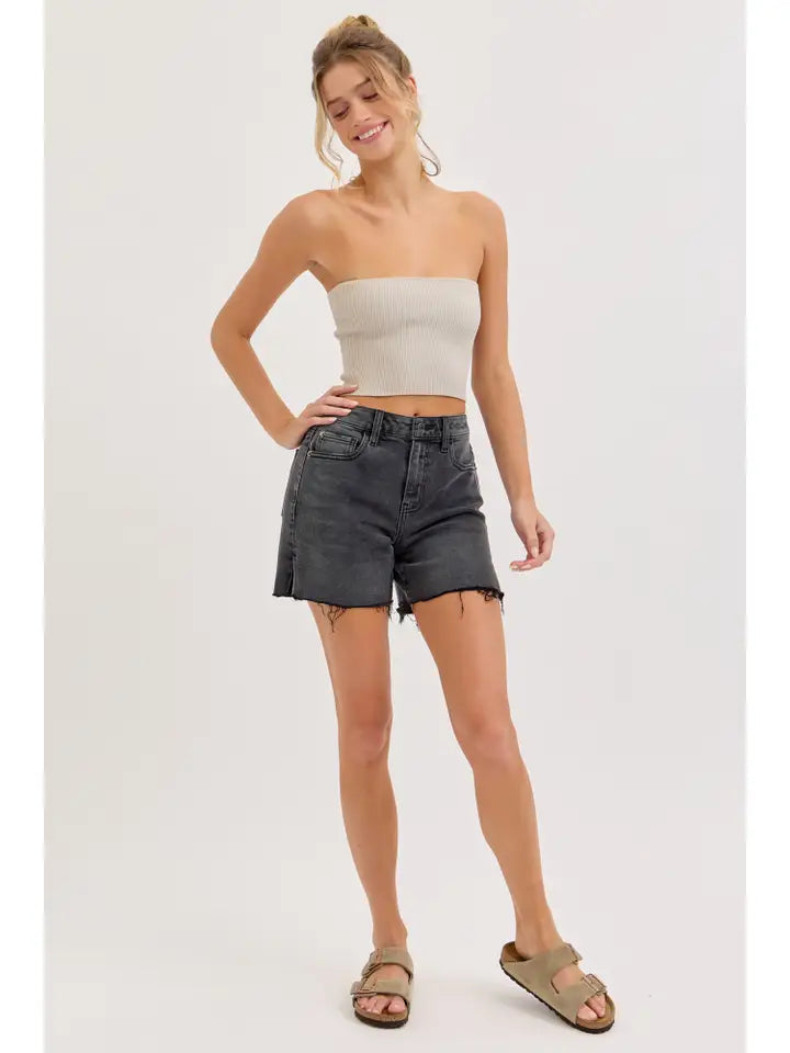 Mid Rise Midi Short with Side Slit