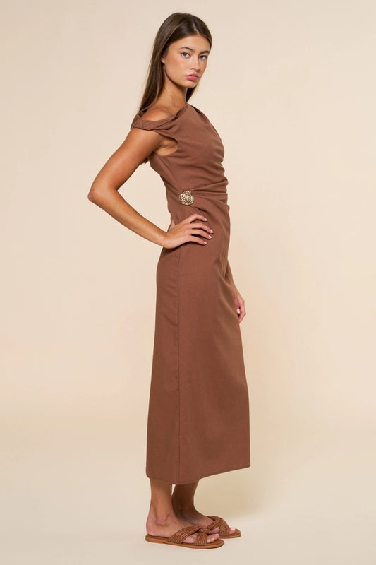 Asymmetrical Midi Dress