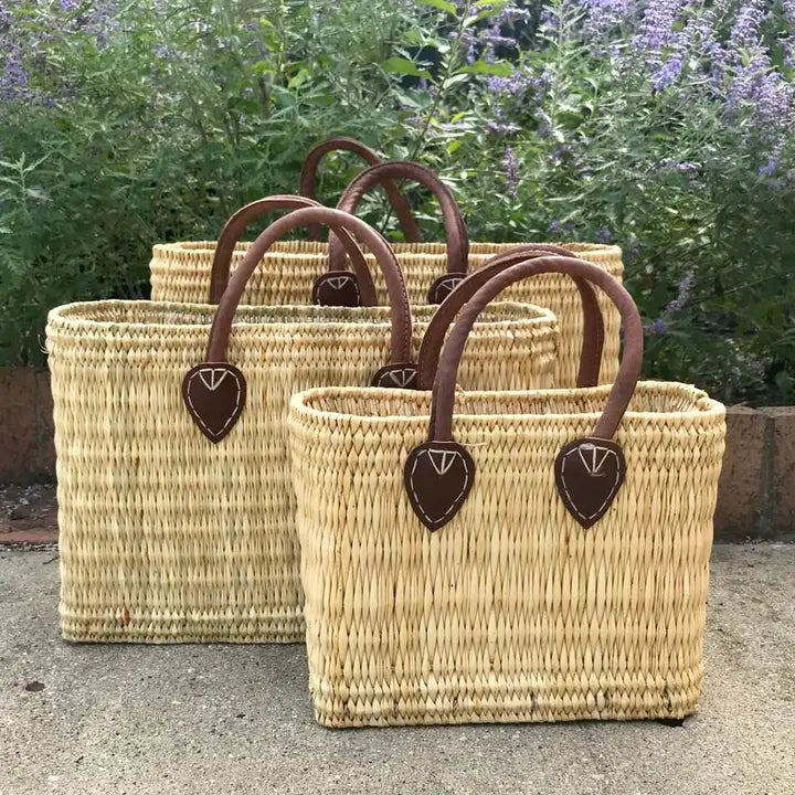 Set of 3 Moroccan Baskets - Natural