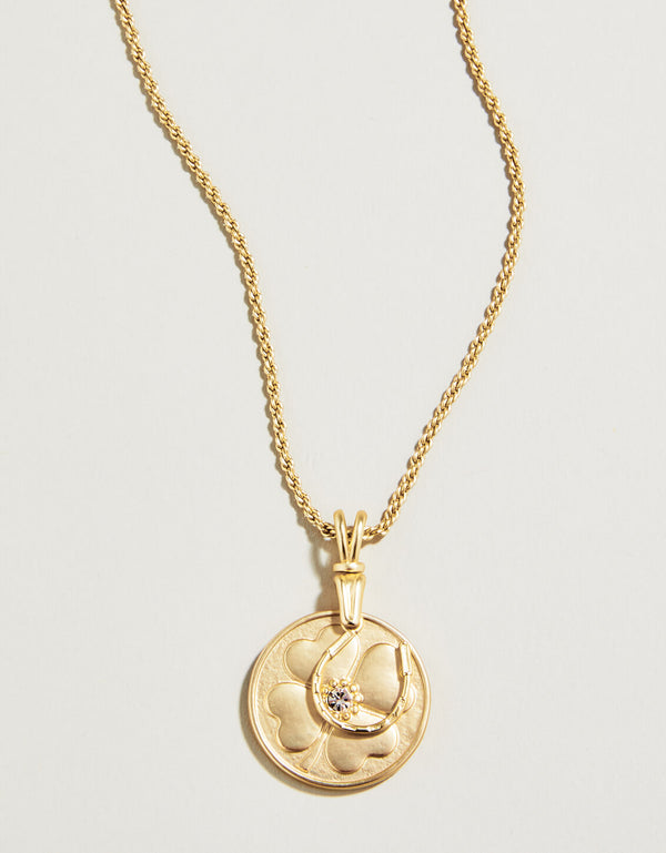 Feeling Lucky Necklace 36" Gold