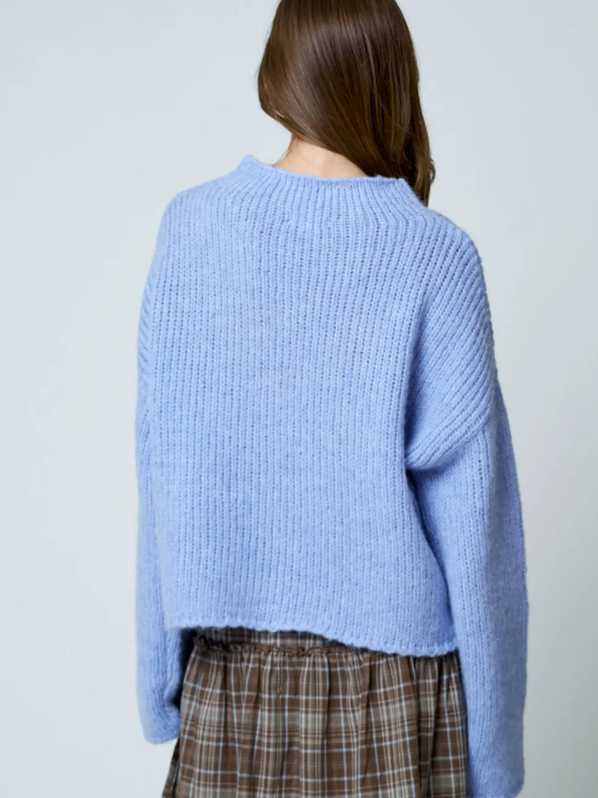 Mock Neck Long Sleeve Oversized Knit Sweater
