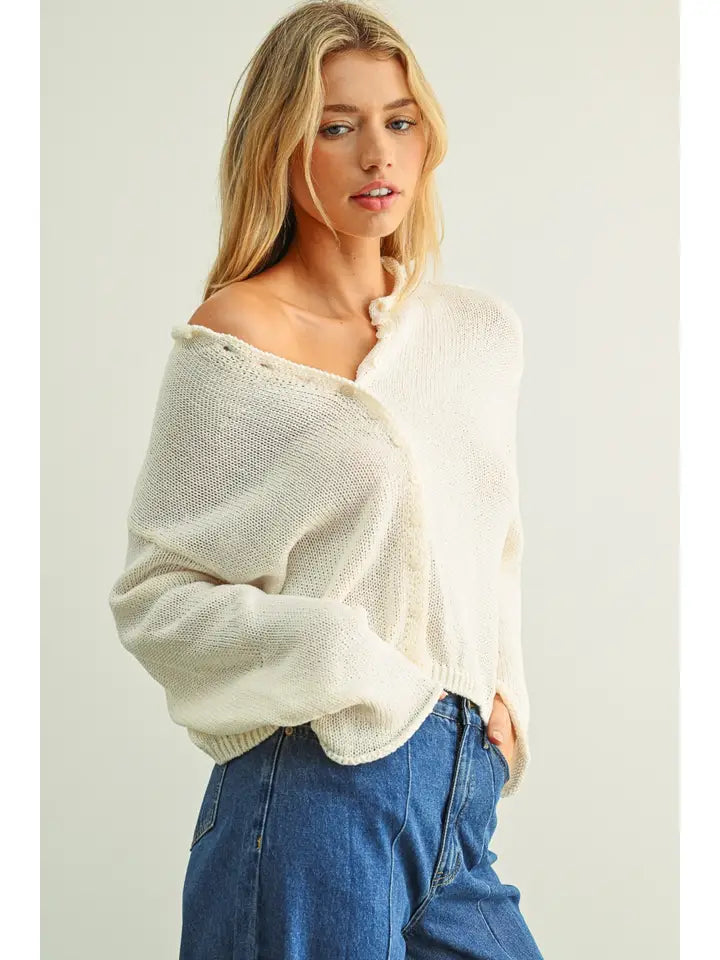 Light Weight Button Front Cardigan