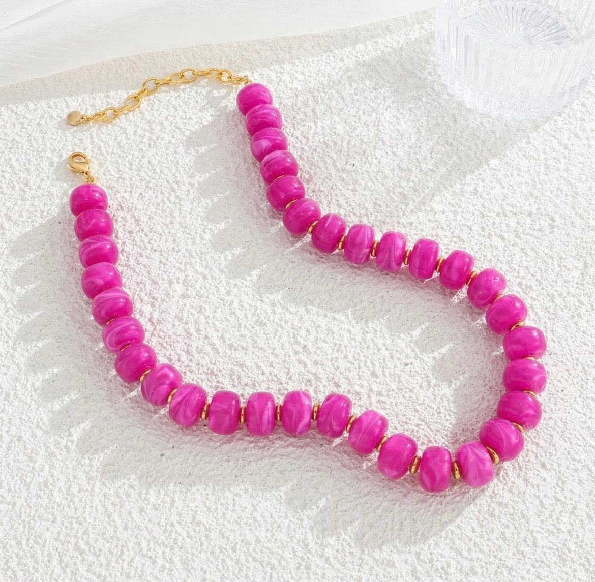 Chunky Resin Beaded Necklace