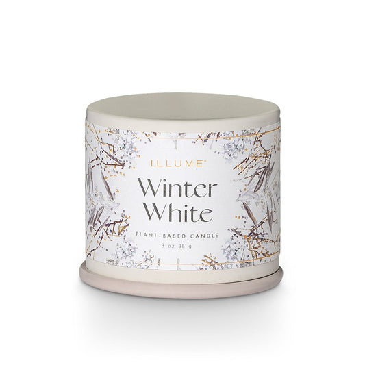 Illume Winter White Demi Vanity Tin Candle