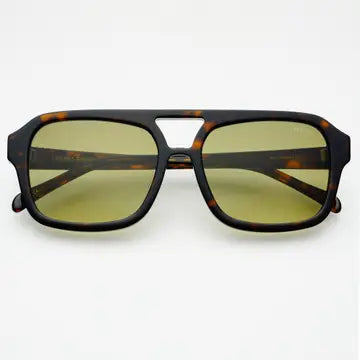 Havana Acetate Aviator Sunglasses - Dark Tortoise