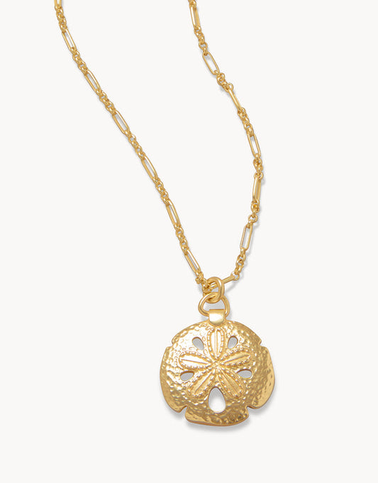 Sand Dollar Necklace Gold