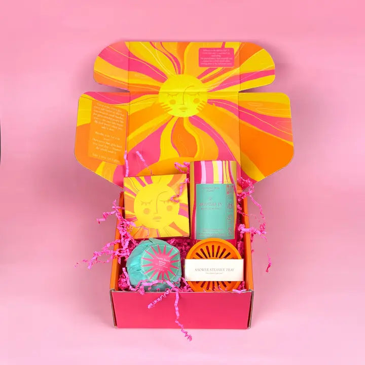 Spa Gift Box with Shower Steamers, Bath Bomb & Soap