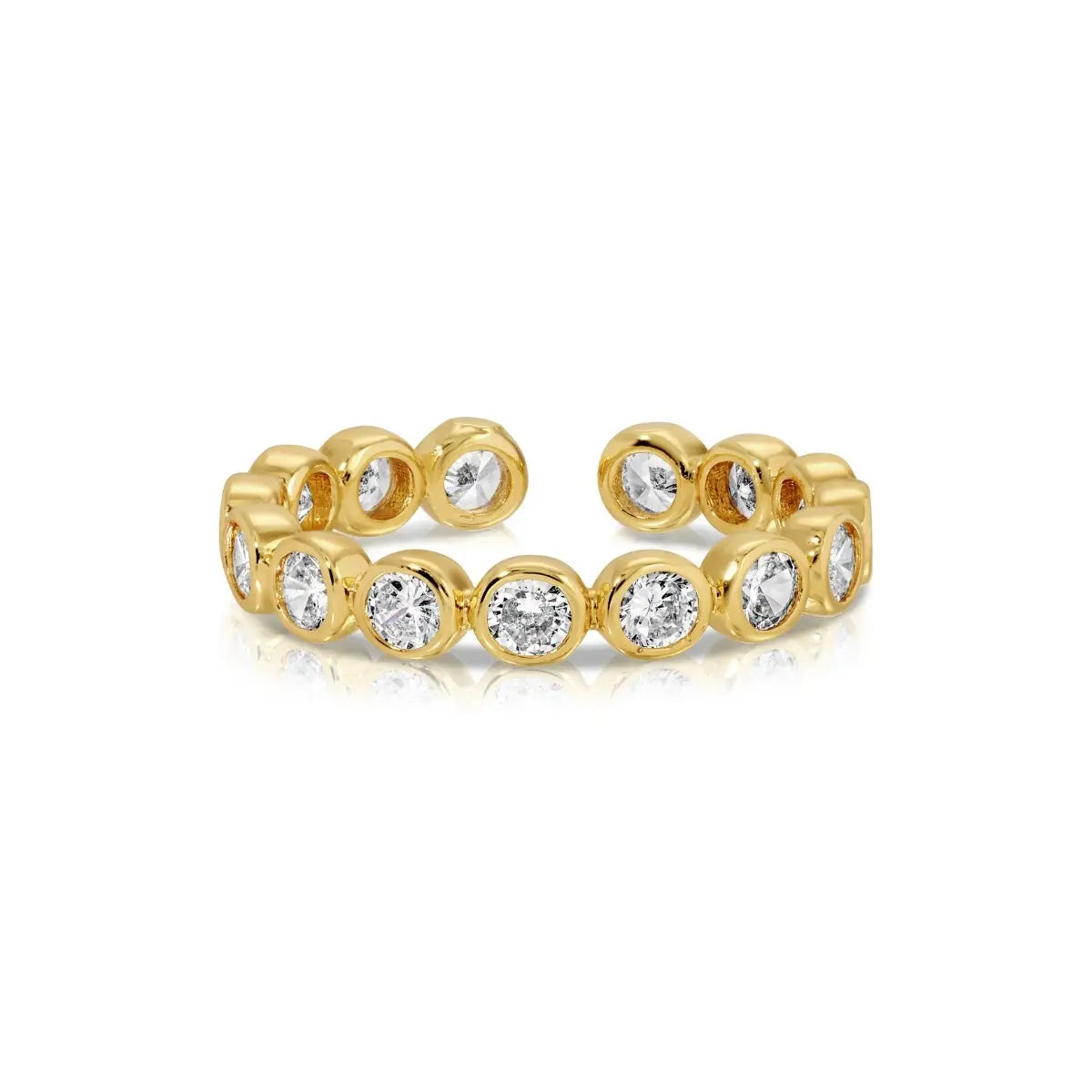 Adjustable CZ Ring - Gold