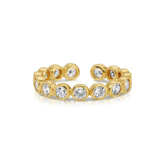 Adjustable CZ Ring - Gold