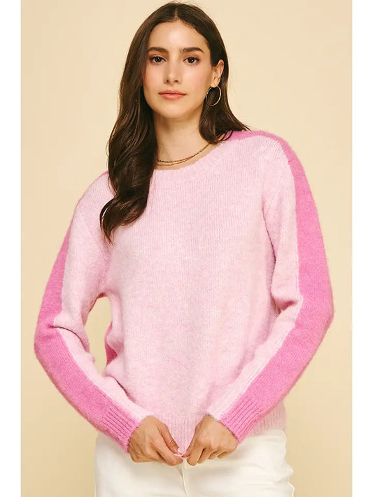 Color Block Knit Sweater