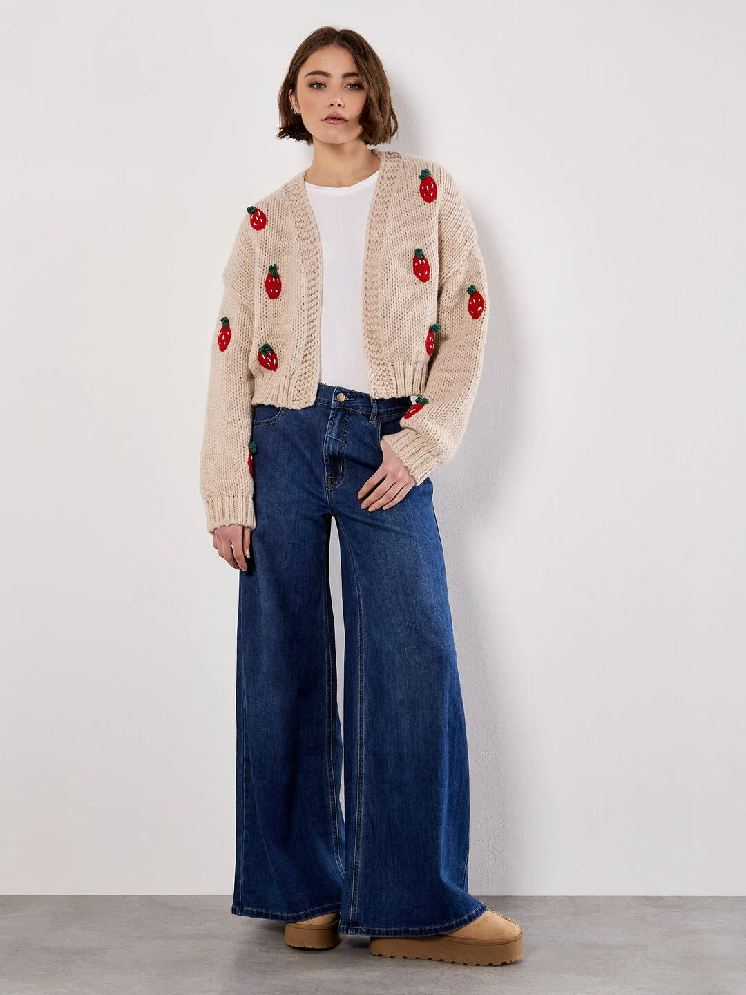 Strawberry Applique Sweater