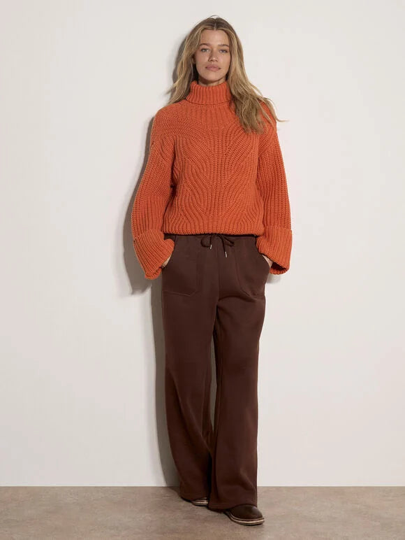 Chunky Cable High Neck Jumper