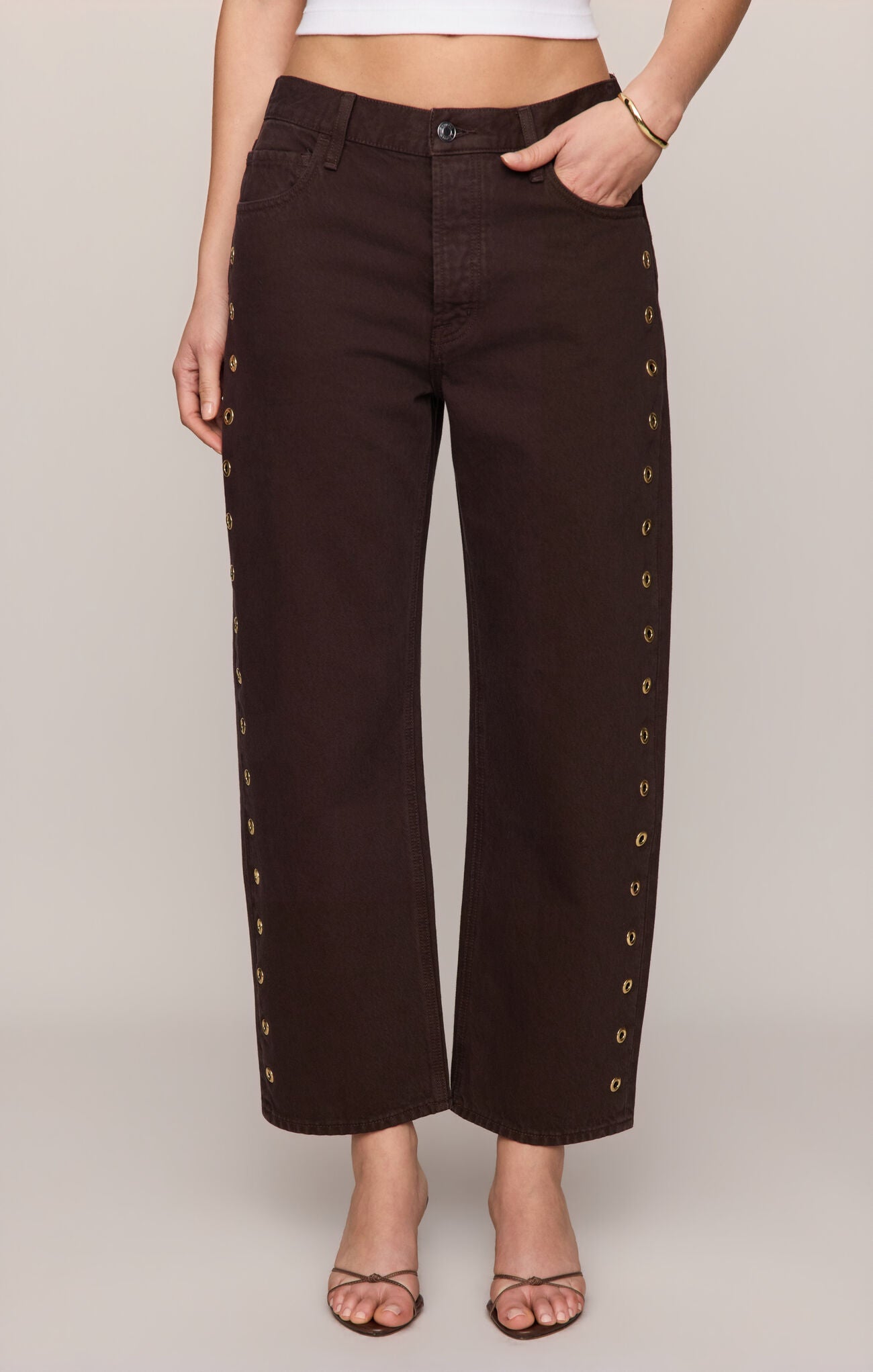 THE OFF DUTY BOWED ANKLE JEAN