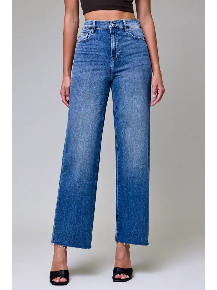 Medium Dark Clean Stretch Dad Jean