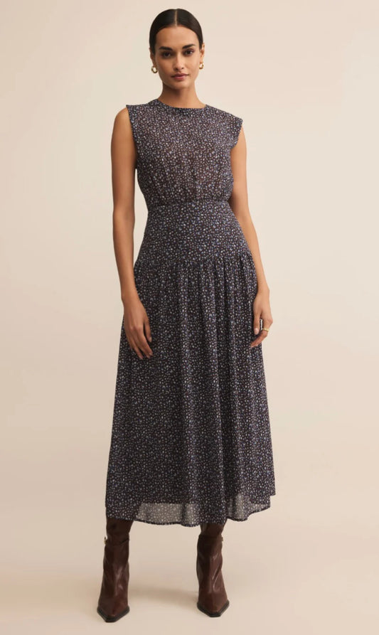 Z Supply Etta Aspen Floral Midi Dress