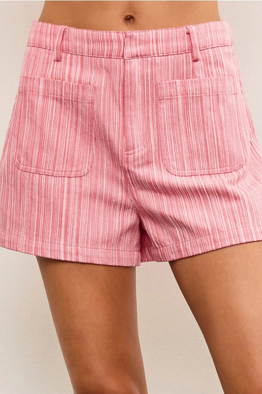 Patch Pocket Striped Shorts