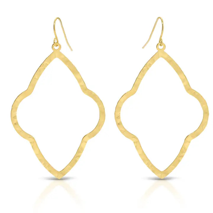 Large Textured Medallion Earrings