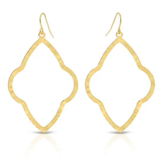 Large Textured Medallion Earrings