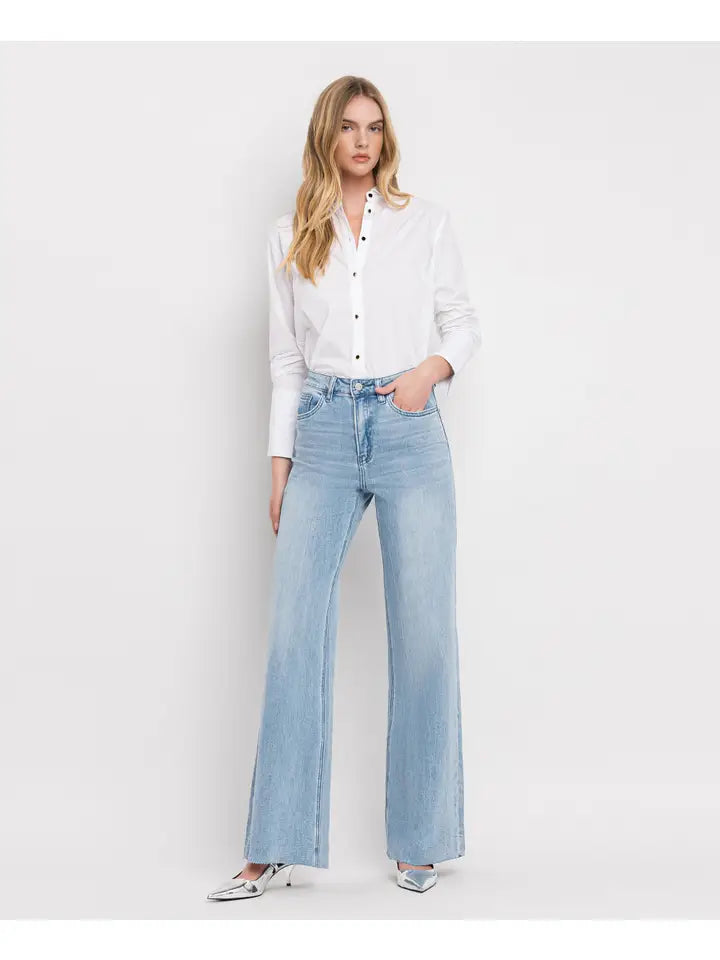 SUPER HIGH RISE WIDE LEG JEANS