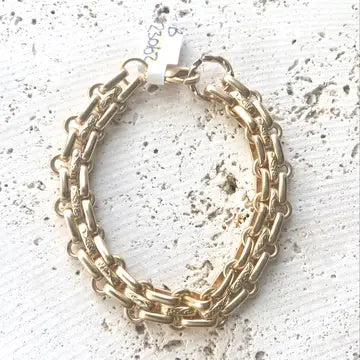 Vintage Style Chain Bracelet Matte Gold