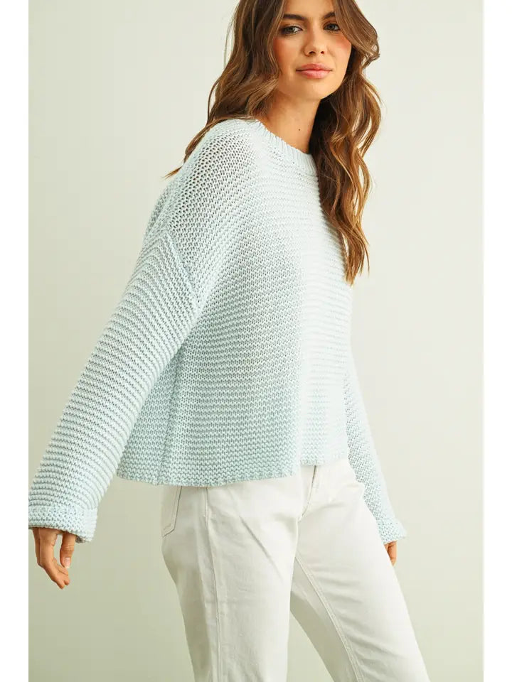 Round Neck Sweater Knitted Top