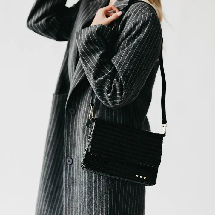 Wrenlee Woven Flap Crossbody Bag